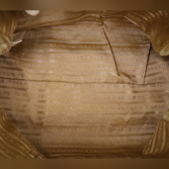AZ05❤️ PRADA Jacquard Logo Tote Corda Talco - Picture 14 of 15